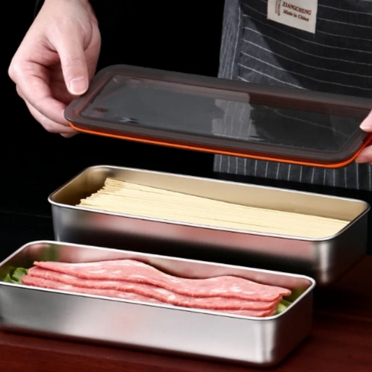 Bacon Container 304 Stainless Steel Airtight Deli Meat Storage Containers For Fridge Dishwasher Safe Kitchen Supplies