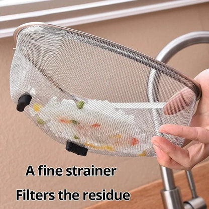 Stainless steel sink filter triangle washbasin Sink leftovers filter residue storage drain basket Storage rack Kitchen supplies